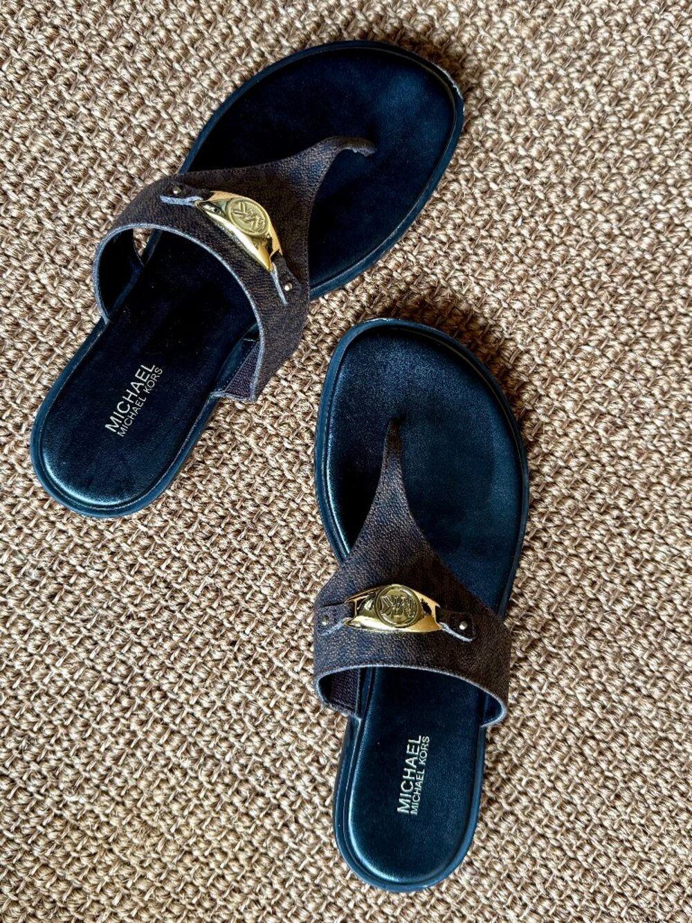 Michael Kors Tilly Thong Sandals MK Logo